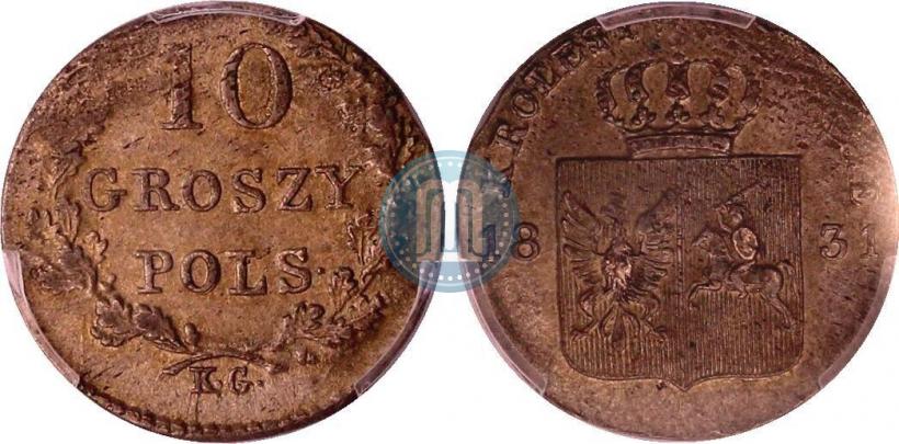 Picture 10 groszy 1831 year KG "Polish uprising"