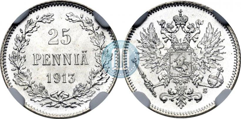 Picture 25 pennia 1913 year S 