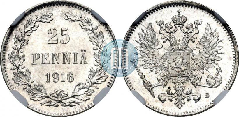 Picture 25 pennia 1916 year S 