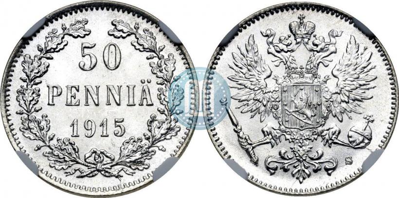 Фото 50 пенни 1915 года S 