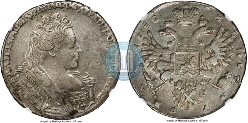 Фото 1 рубль 1732 года  