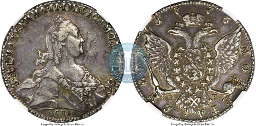 Фото 1 рубль 1776 года СПБ-ЯЧ 