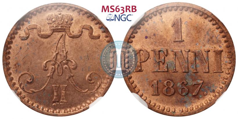 Picture 1 penni 1867 year  