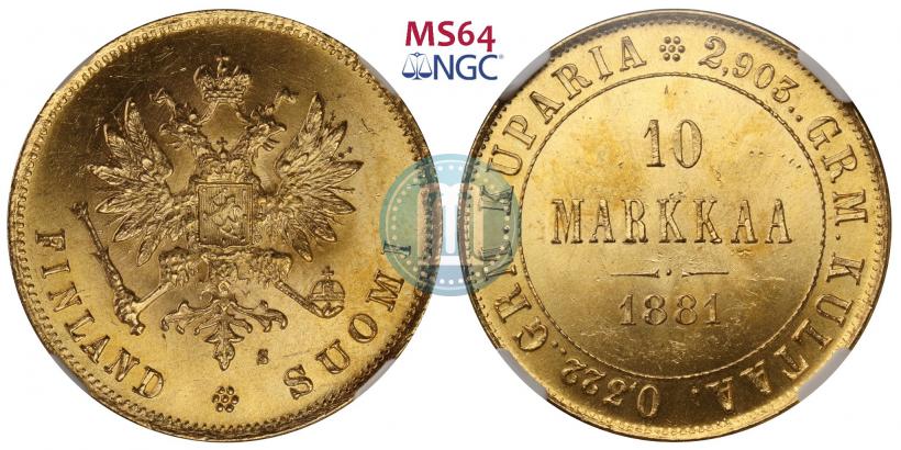 Picture 10 markkaa 1881 year S 