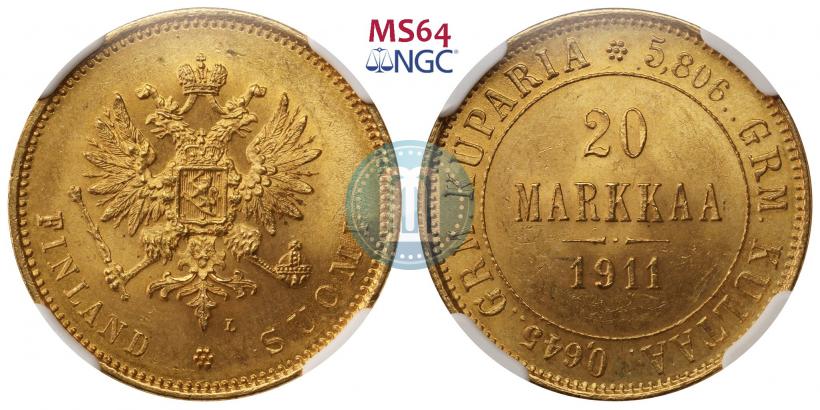 Picture 20 markkaa 1911 year L 