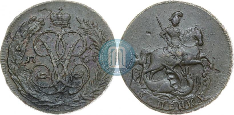 Фото 1 копейка 1757 года  