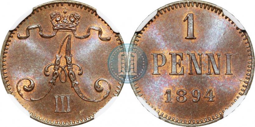 Фото 1 пенни 1894 года  