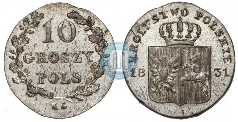 Picture 10 groszy 1831 year KG "Polish uprising"
