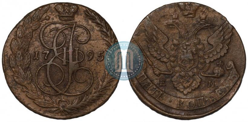 Picture 5 kopecks 1795 year ЕМ 