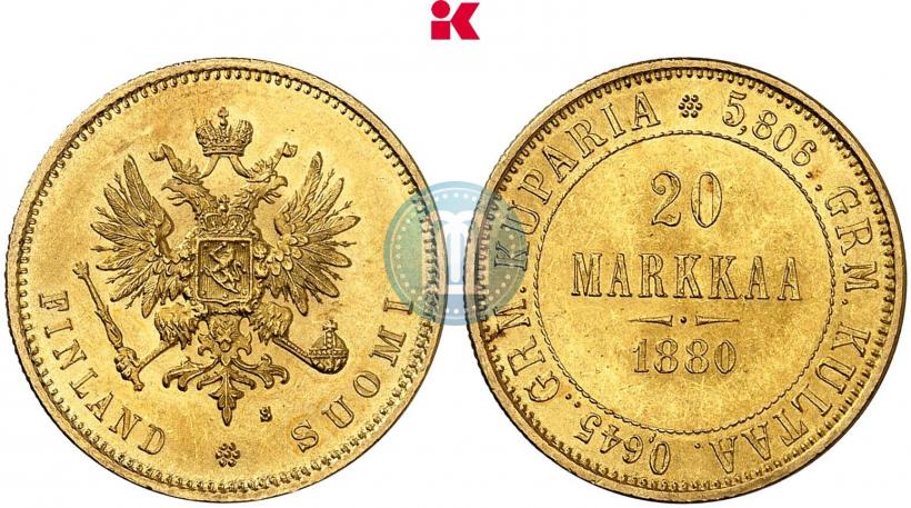 Picture 20 markkaa 1880 year S 