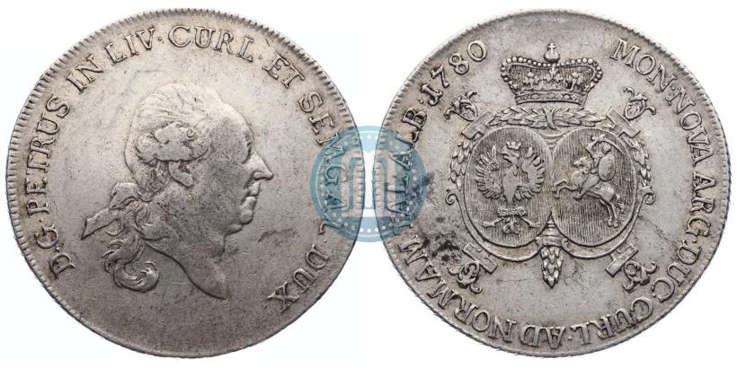 Фото Талер 1780 года  "Петр Бирон. Курляндия"
