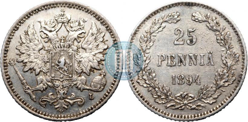 Picture 25 pennia 1894 year L 