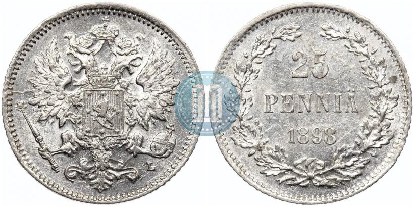 Picture 25 pennia 1898 year L 