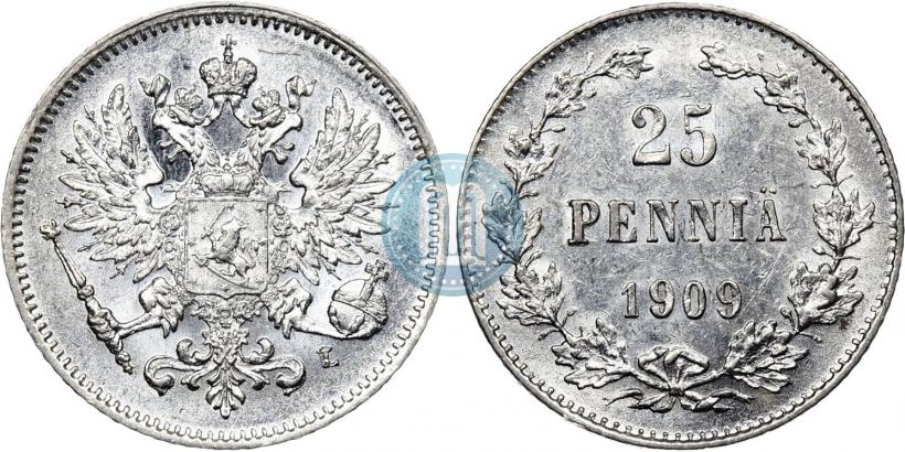 Picture 25 pennia 1909 year L 
