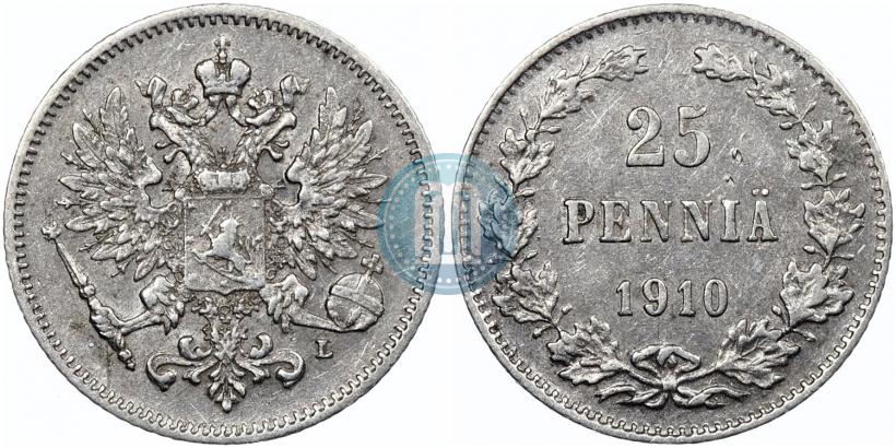 Picture 25 pennia 1910 year L 
