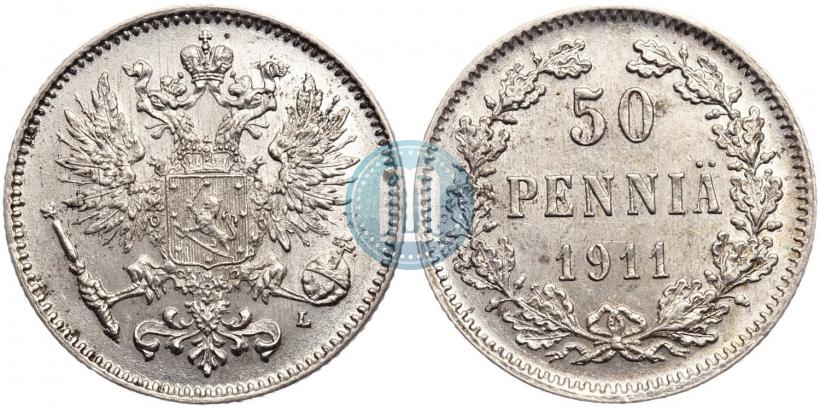 Picture 50 pennia 1911 year L 