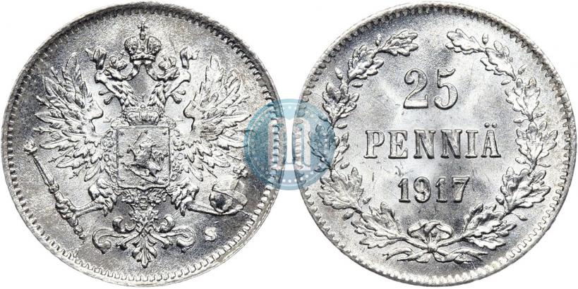 Picture 25 pennia 1917 year S 