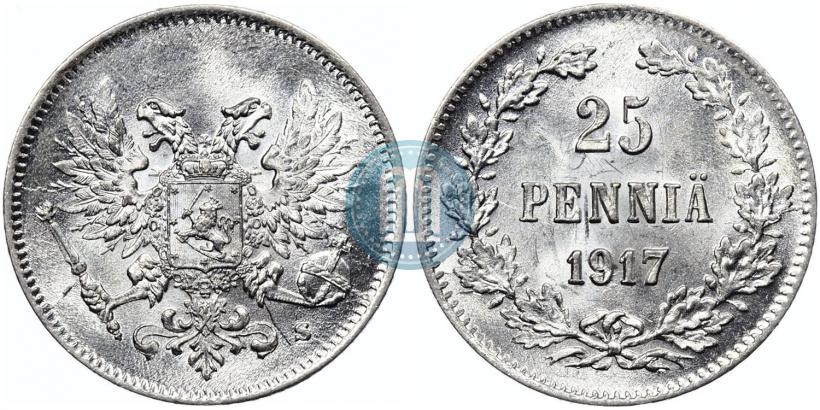 Picture 25 pennia 1917 year S 