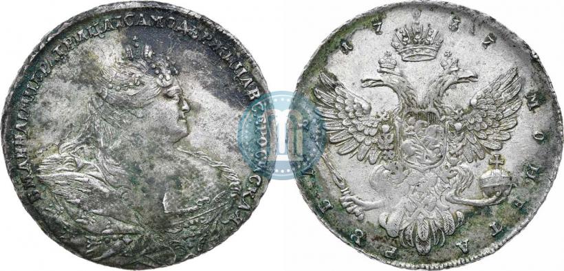 Picture 1 rouble 1737 year  "Moscow type"