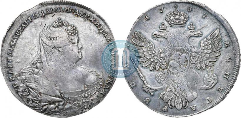 Picture 1 rouble 1737 year  "Moscow type"