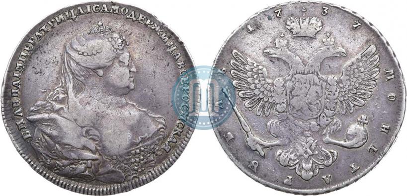 Picture 1 rouble 1737 year  "Moscow type"