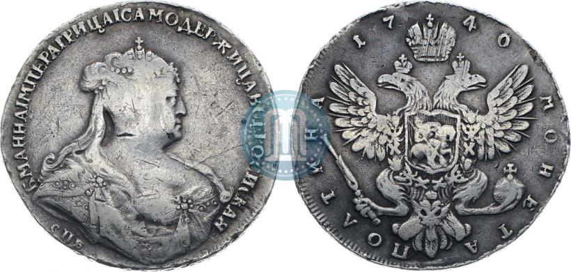 Picture Poltina 1740 year СПБ "Petersburg type"
