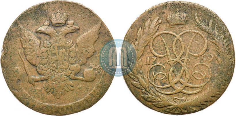 Picture 5 kopecks 1759 year ММ 