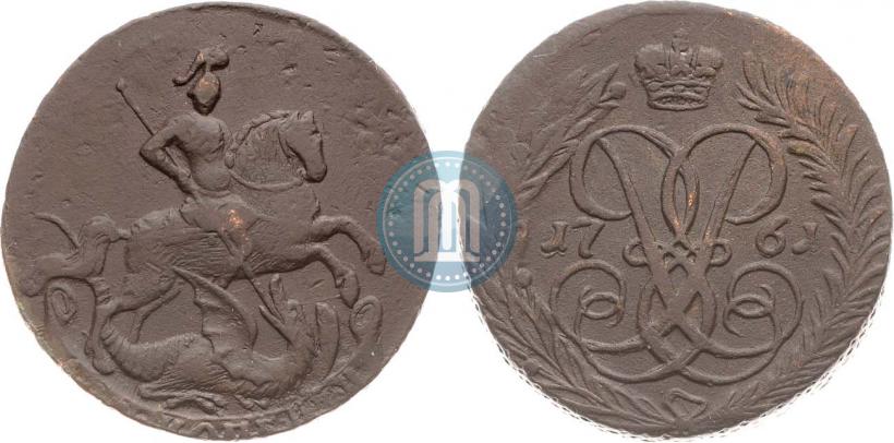 Picture 2 kopecks 1761 year  "Nominal under St. George"