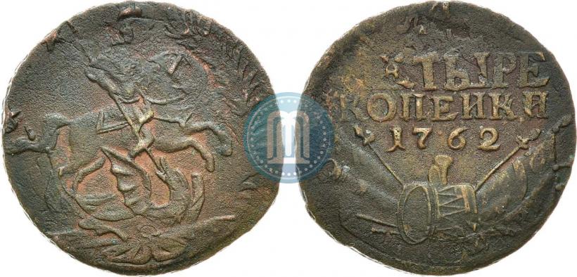 Picture 4 kopecks 1762 year  