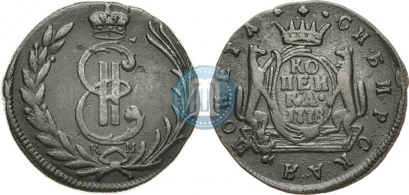 Picture 1 kopeck 1778 year КМ 