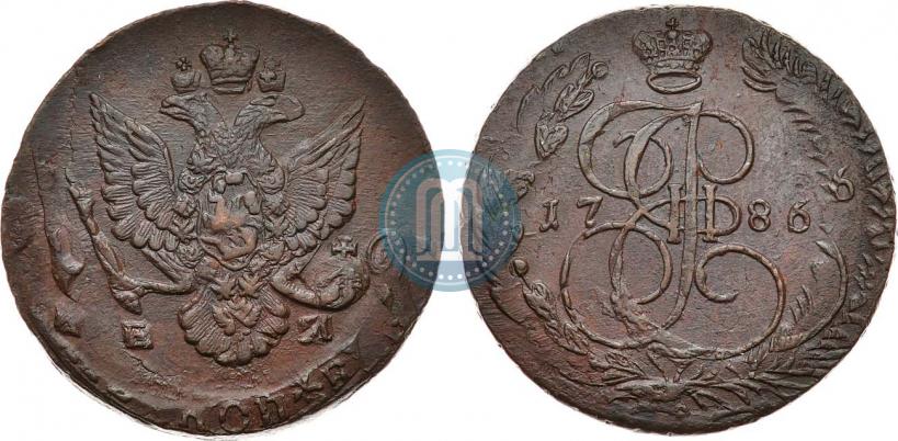 Фото 5 копеек 1786 года ЕМ 