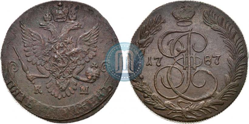 Фото 5 копеек 1787 года КМ 