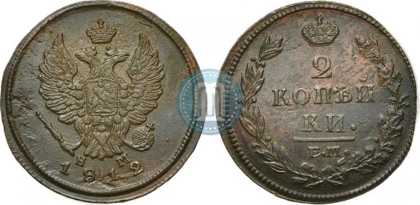 Picture 2 kopecks 1812 year ЕМ-НМ 