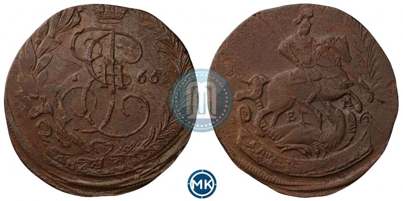 Фото 2 копейки 1765 года ЕМ 