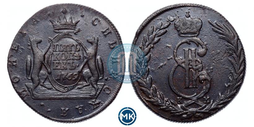 Picture 5 kopecks 1769 year КМ 