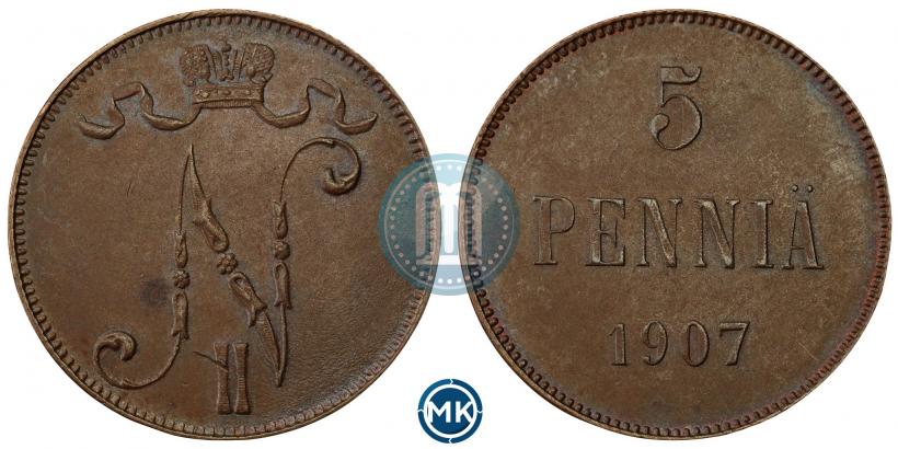 Фото 5 пенни 1907 года  