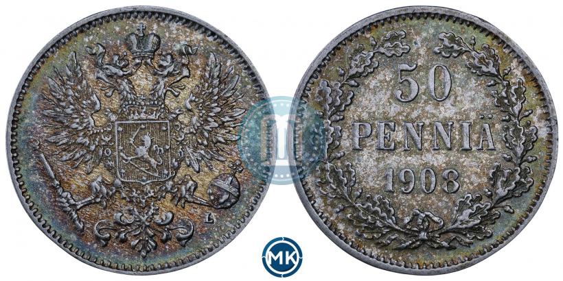 Фото 50 пенни 1908 года L 
