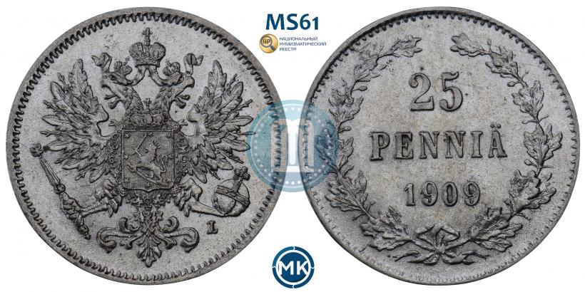Фото 25 пенни 1909 года L 