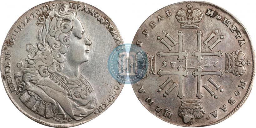 Фото 1 рубль 1727 года  "Московский тип"
