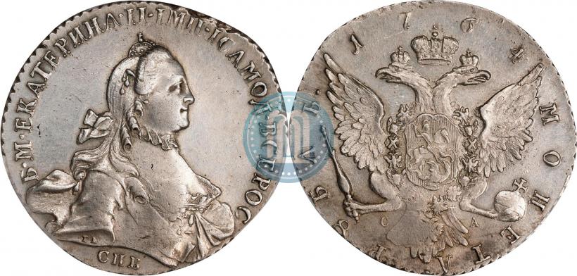Фото 1 рубль 1764 года СПБ-СА 