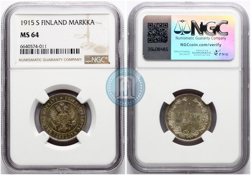 Picture 1 markka 1915 year S 