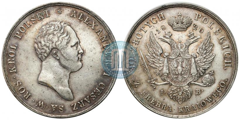 Picture 10 złotych 1820 year IB 