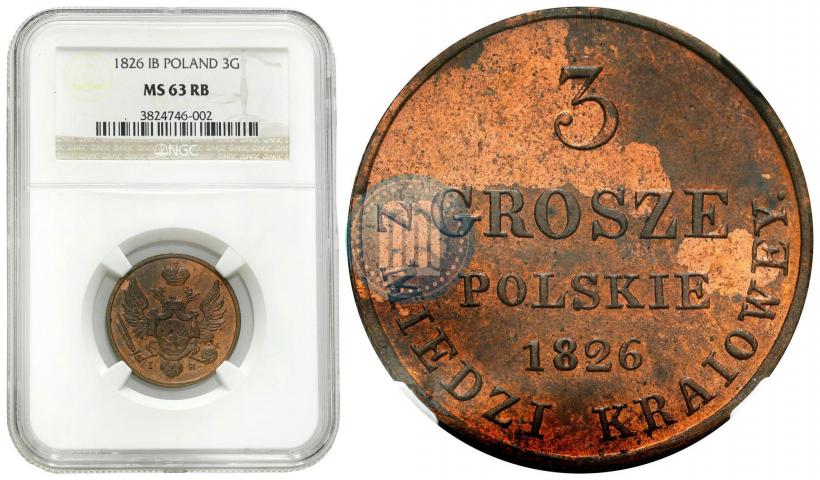 Picture 3 grosze 1826 year IB 