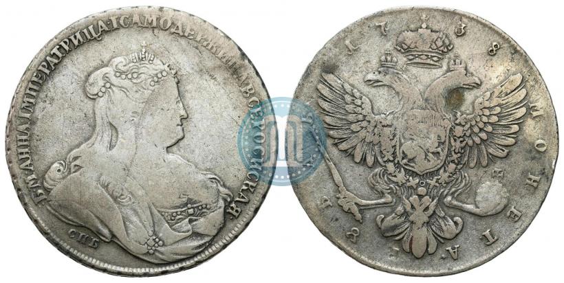 Picture 1 rouble 1738 year СПБ "Petersburg type"
