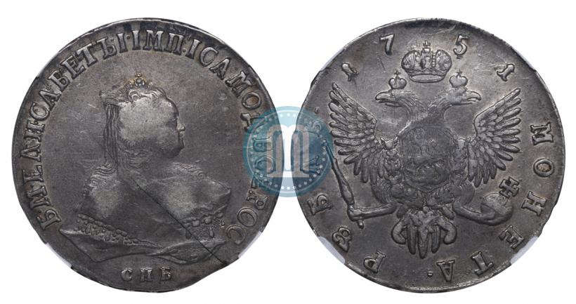 Picture 1 rouble 1751 year СПБ 