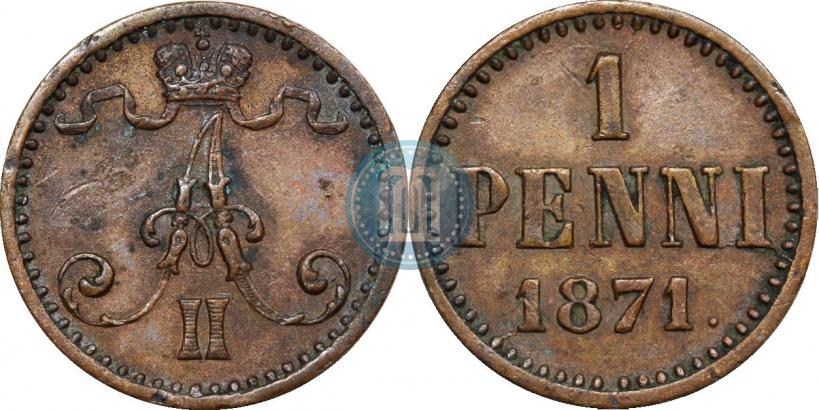 Picture 1 penni 1871 year  