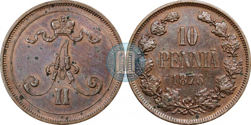 Picture 10 pennia 1876 year  