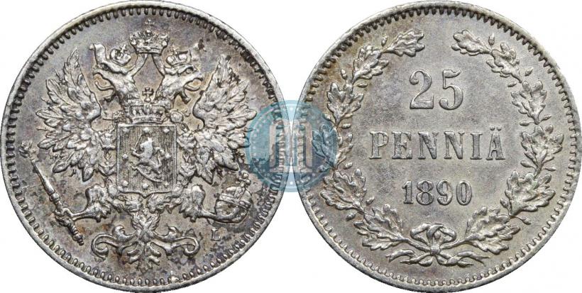 Picture 25 pennia 1890 year L 