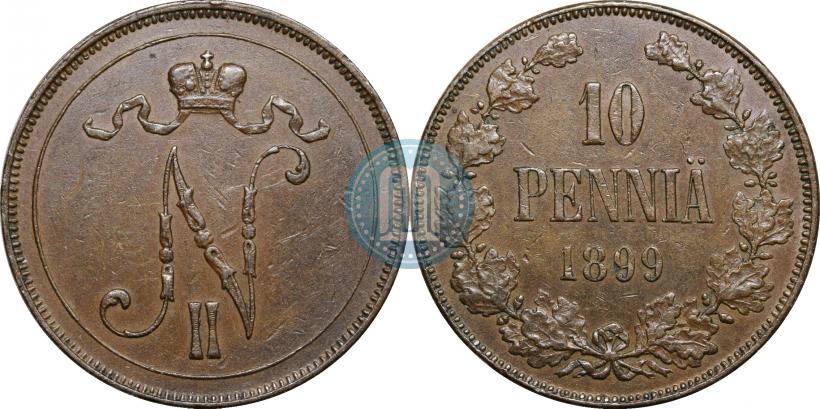 Фото 10 пенни 1899 года  