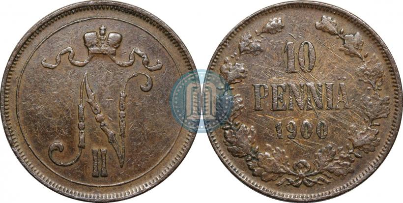 Picture 10 pennia 1900 year  